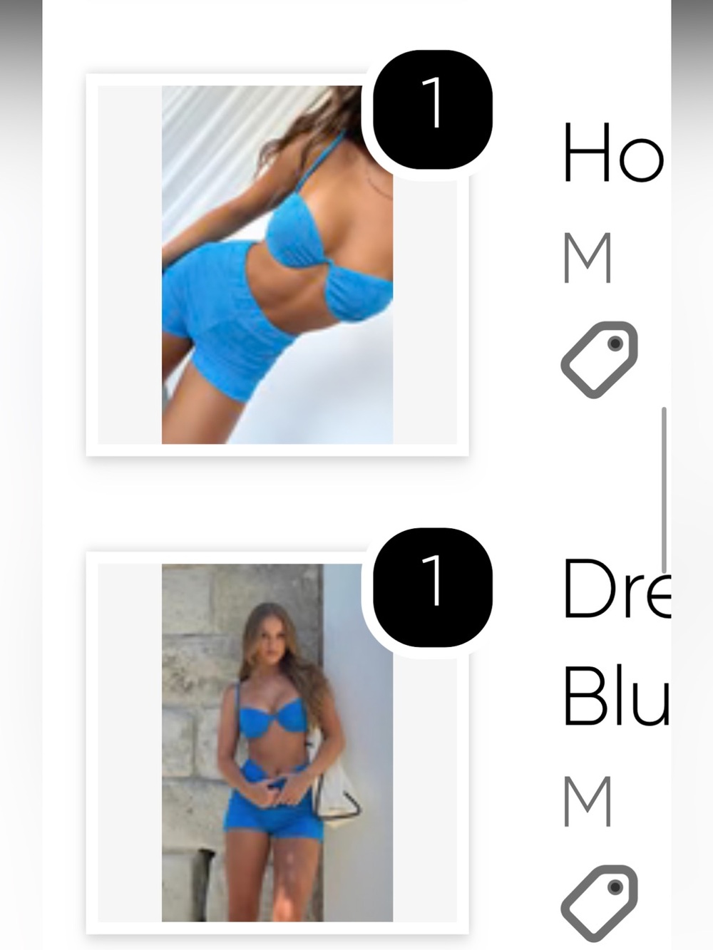 White Fox Boutique Bright Blue Shorts Set